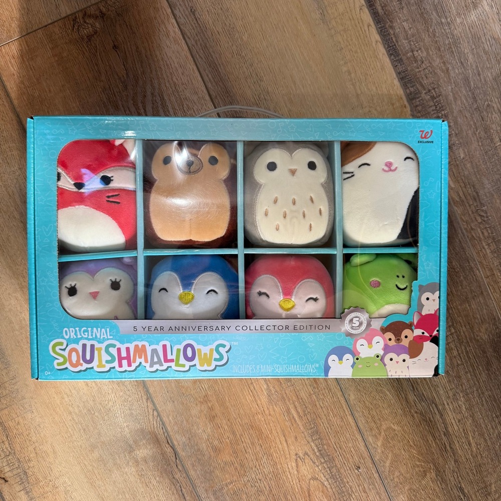 Squishmallows Sealed New In Box‎ 5 Year Anniversary Collector Edition 8 Pk Minis